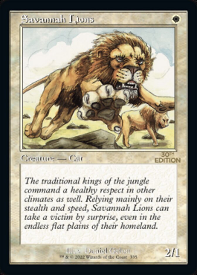 Savannah Lions card front