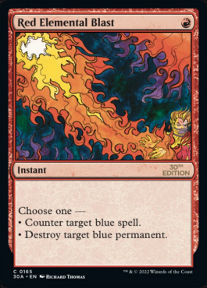 Red Elemental Blast card front