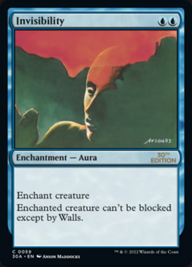 Invisibility card front