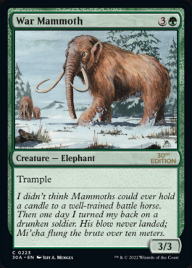 War Mammoth card front
