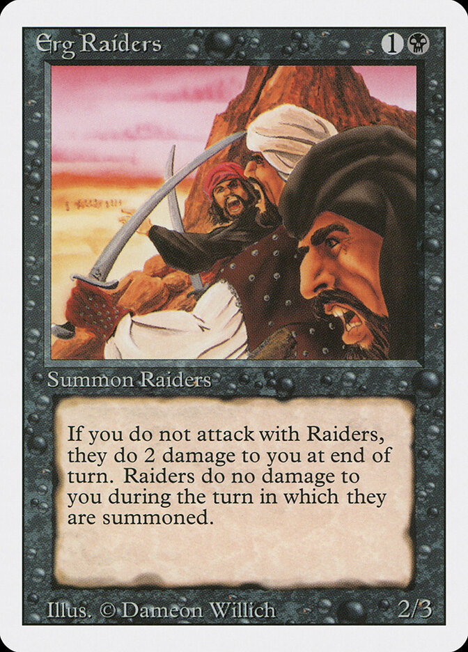 Erg Raiders card front