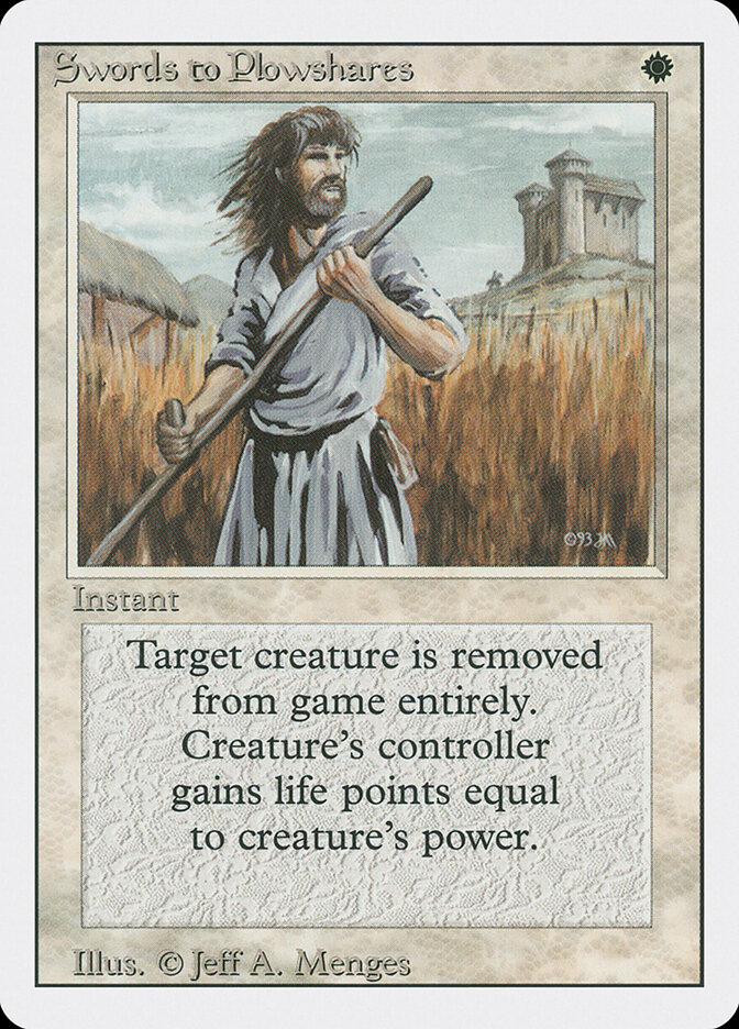 Swords to Plowshares card front