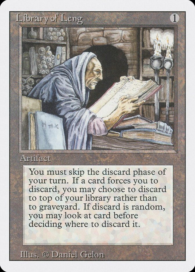 Library of Leng card front