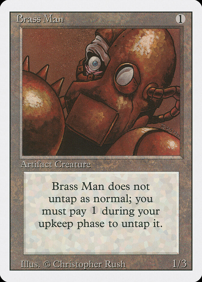 Brass Man card front