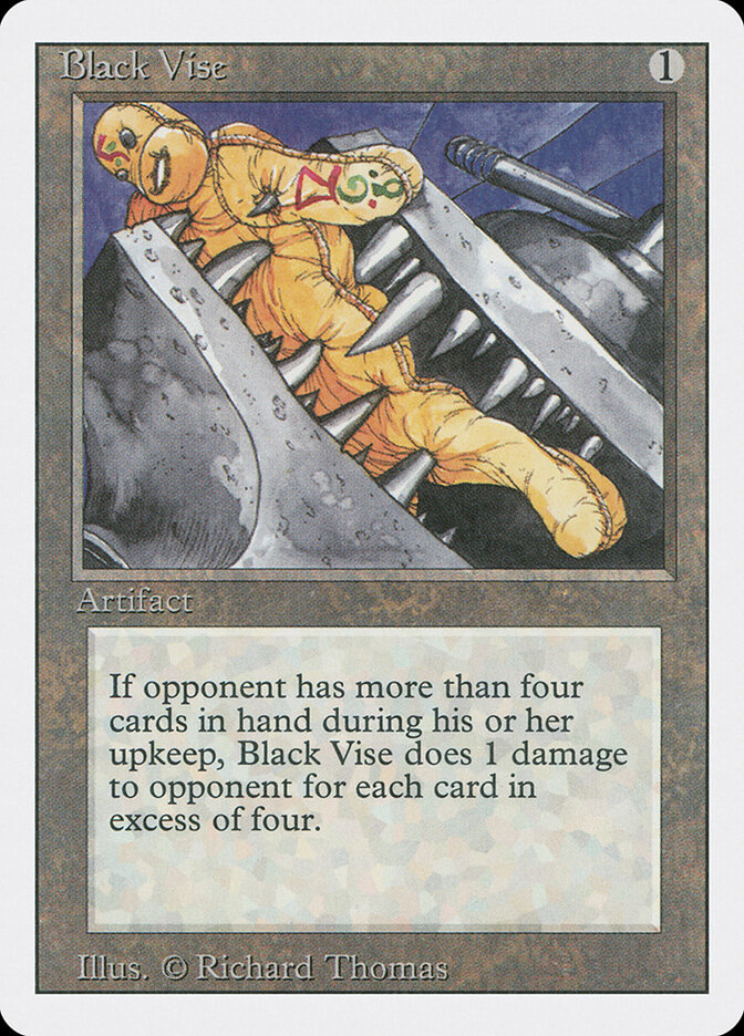 Black Vise card front