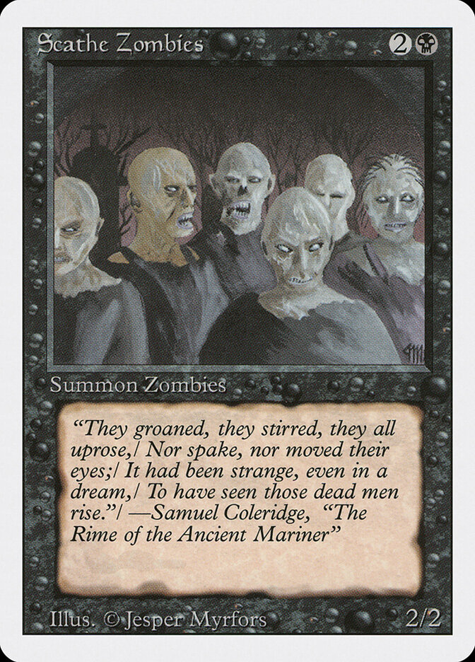 Scathe Zombies card front