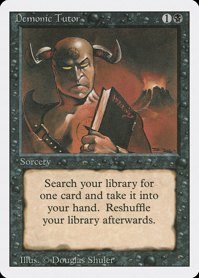 Demonic Tutor card front