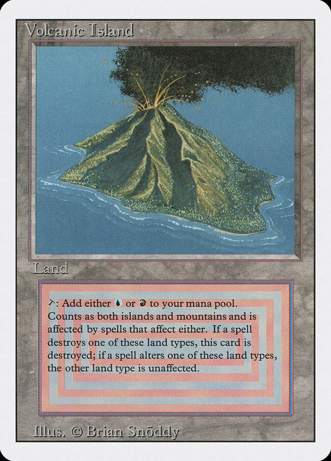 Volcanic Island card front