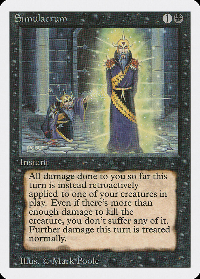 Simulacrum card front