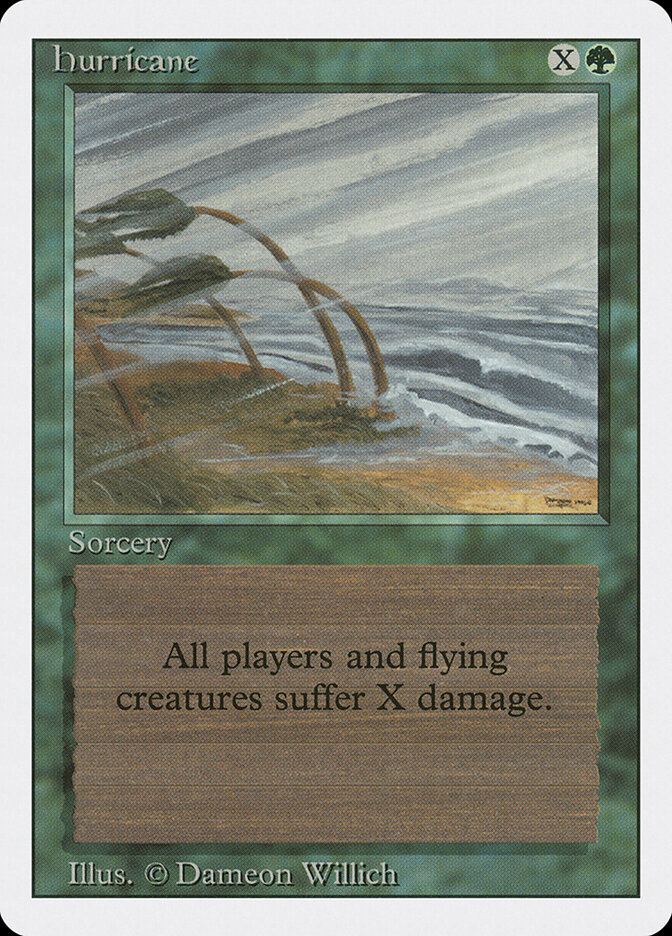 Hurricane card front