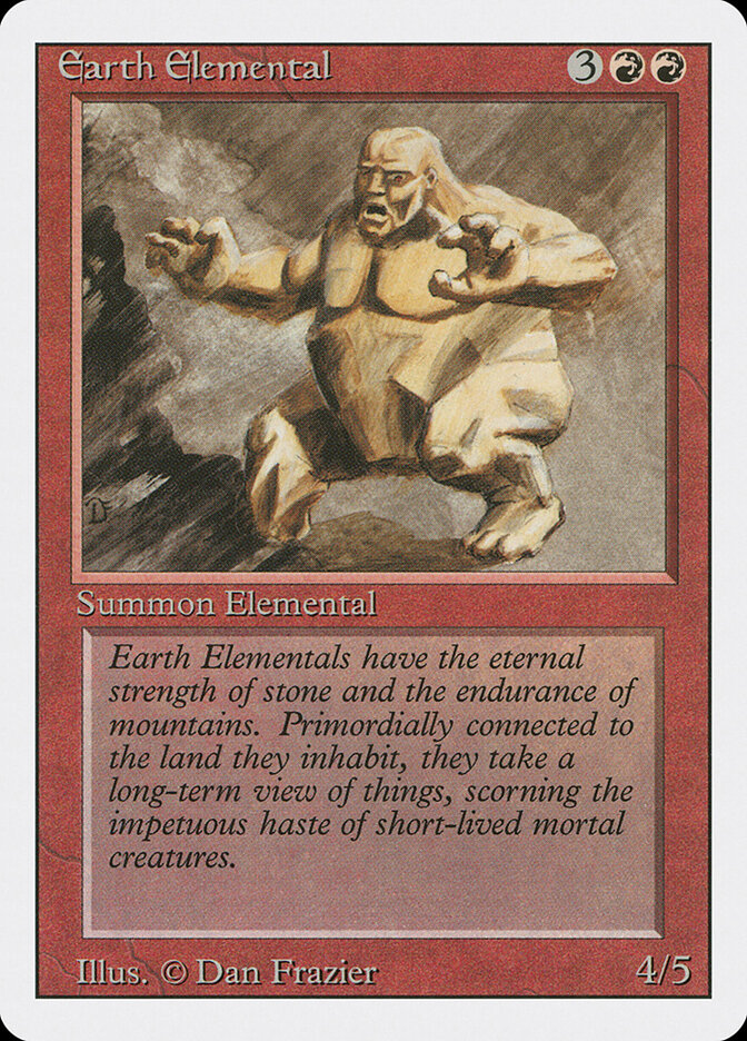 Earth Elemental card front