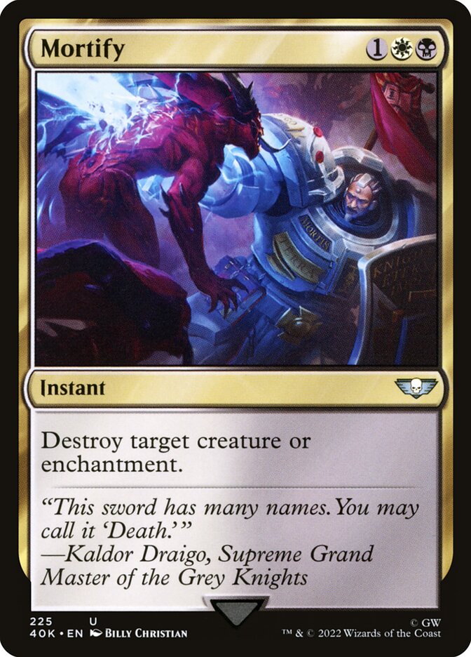 Mortify card front