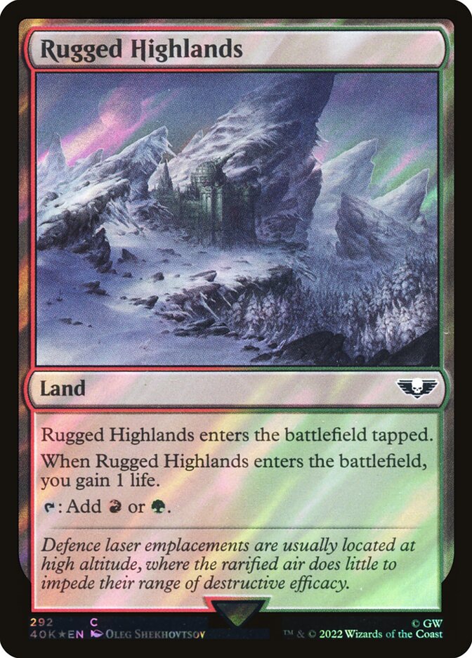 Rugged Highlands card front