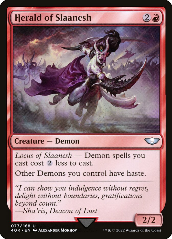 Herald of Slaanesh card front