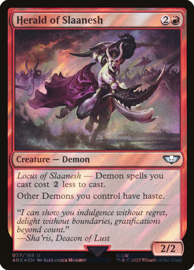 Herald of Slaanesh card front