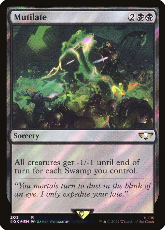 Mutilate card front
