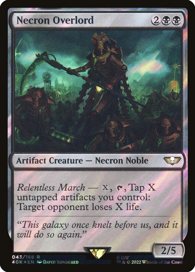 Necron Overlord card front
