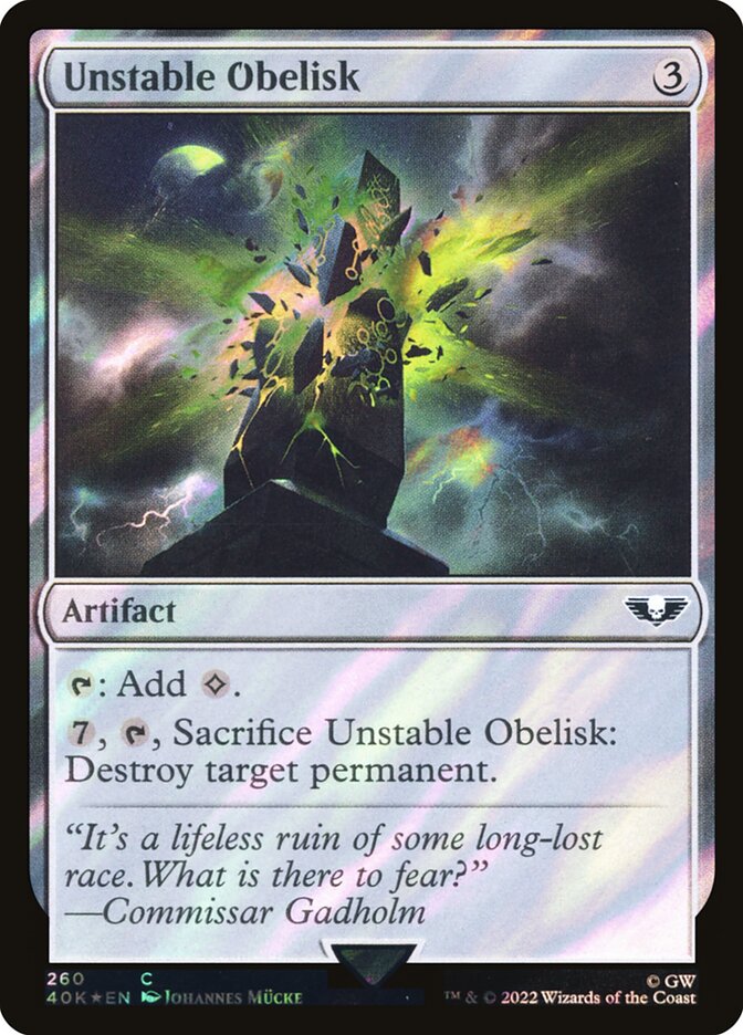 Unstable Obelisk card front