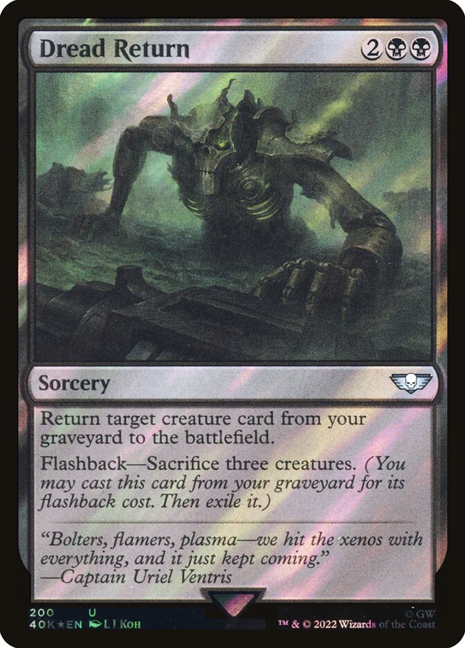 Dread Return card front
