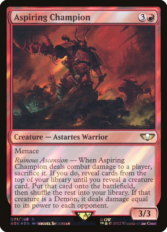 Aspiring Champion card front