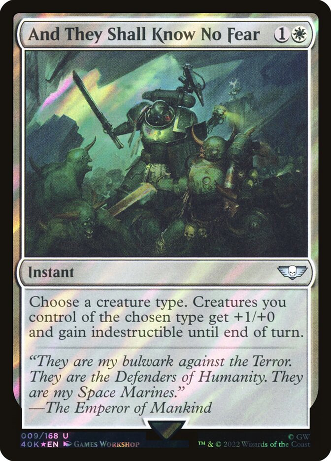 And They Shall Know No Fear card front