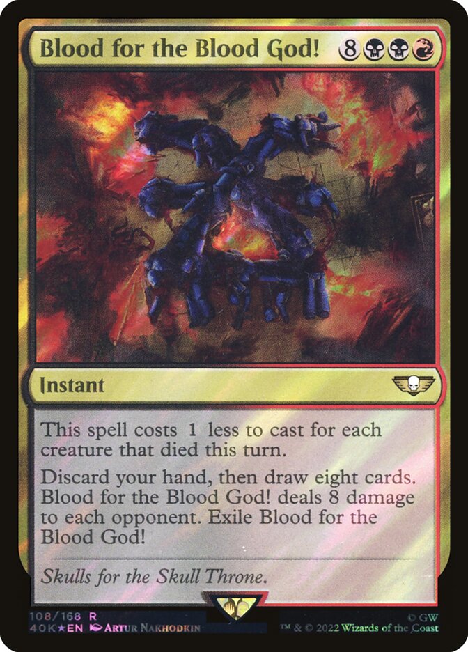 Blood for the Blood God! card front