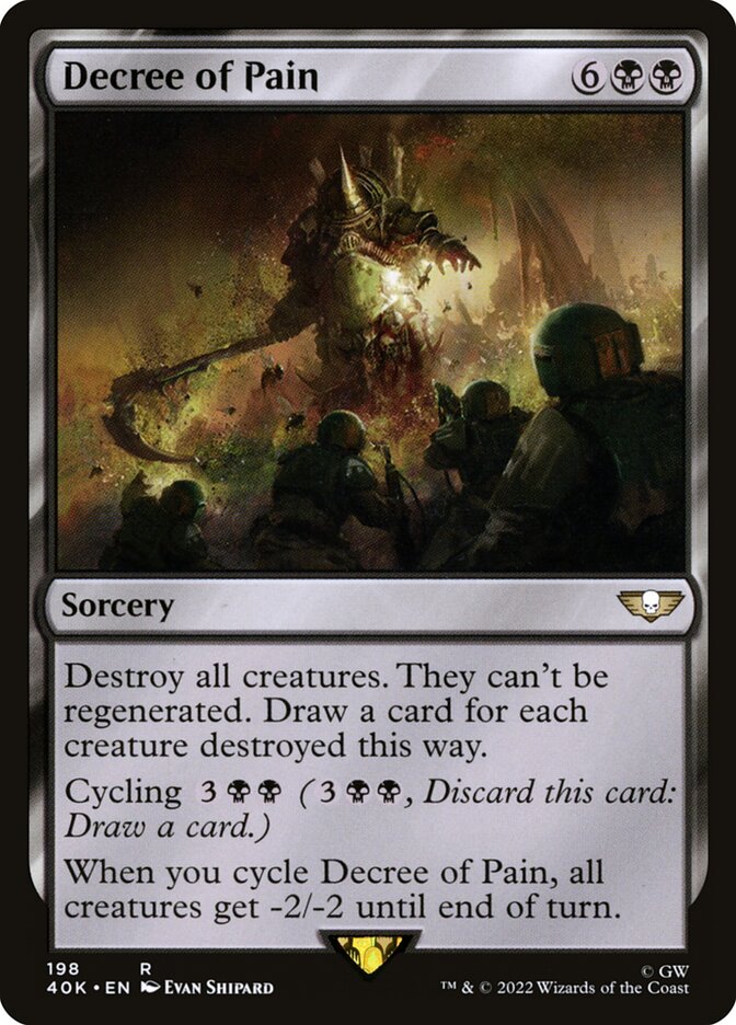 Decree of Pain card front