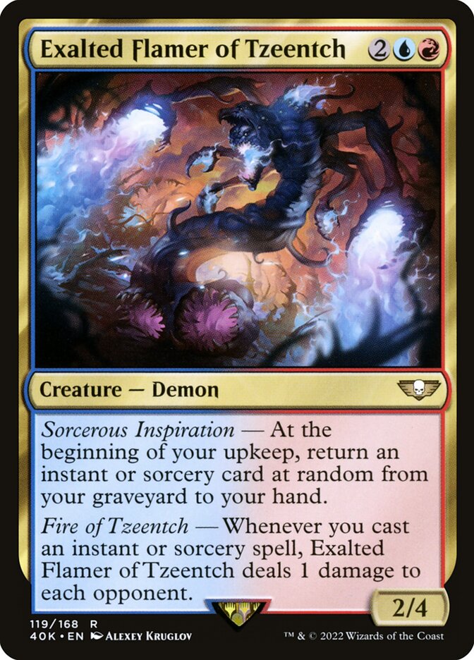 Exalted Flamer of Tzeentch card front