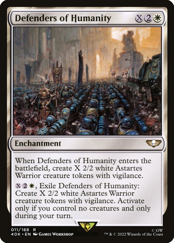 Defenders of Humanity card front