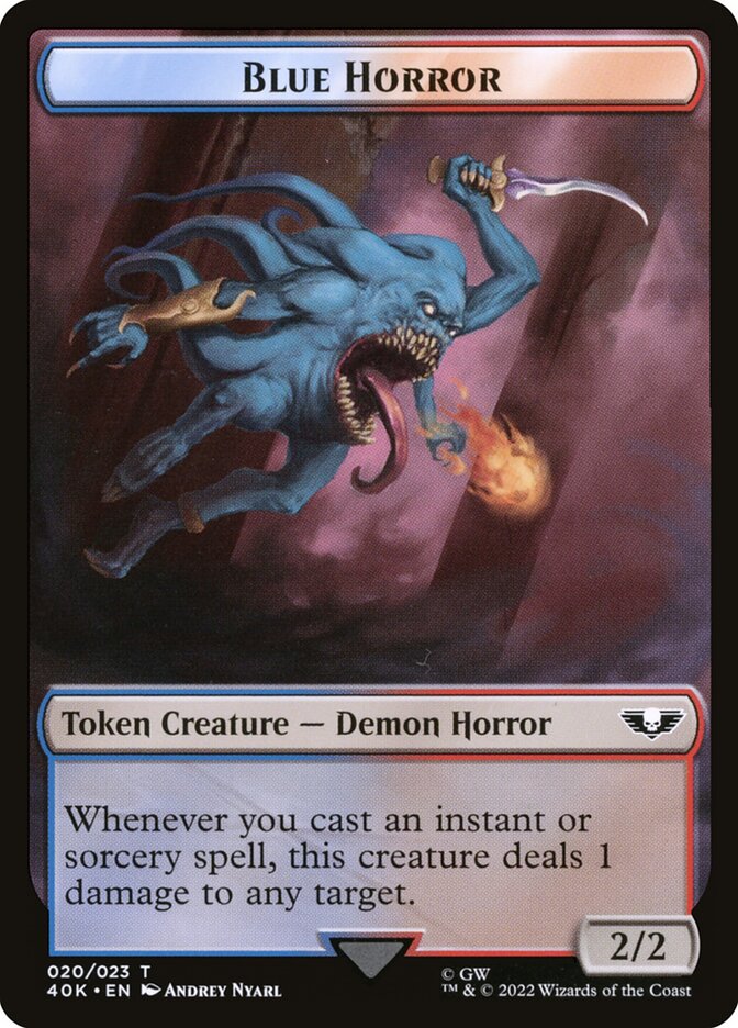 Blue Horror card front