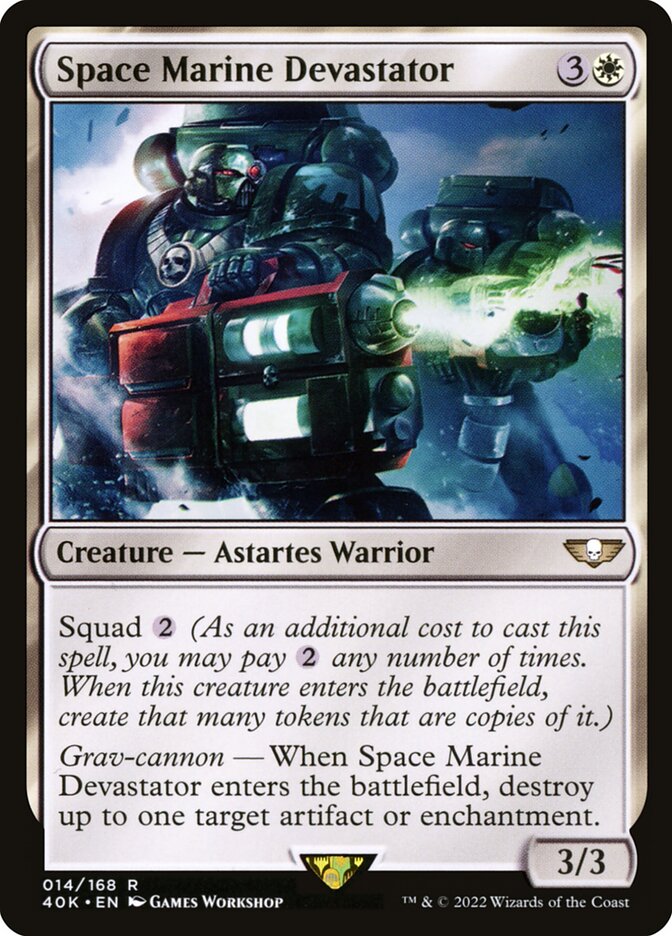 Space Marine Devastator card front