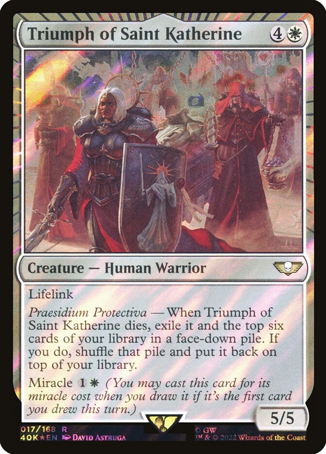 Triumph of Saint Katherine card front