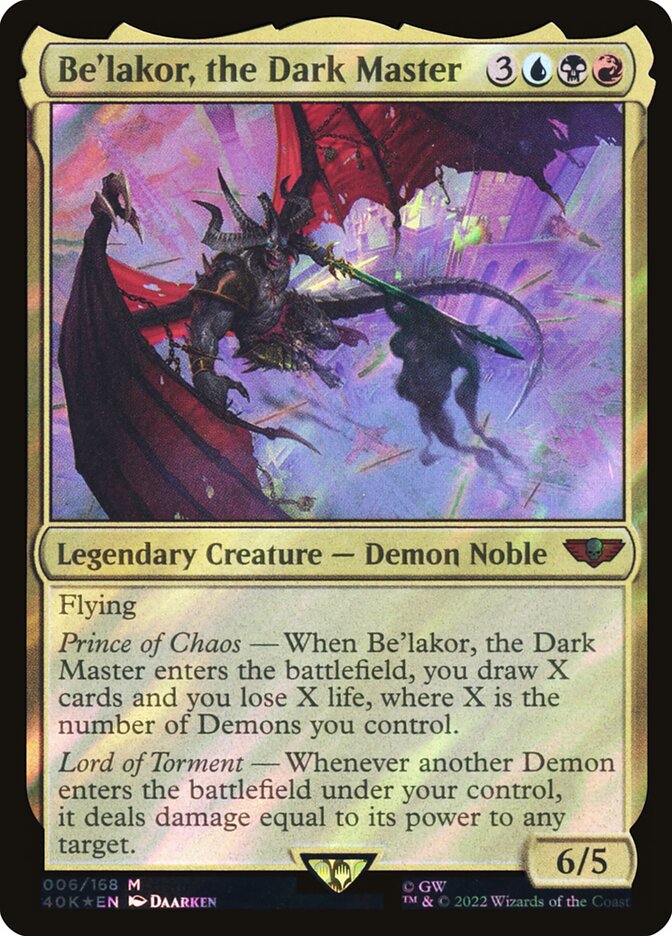 Be'lakor, the Dark Master card front