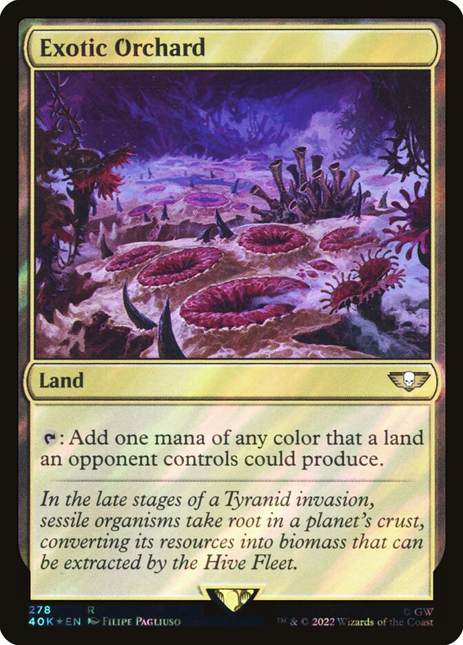 Exotic Orchard card front