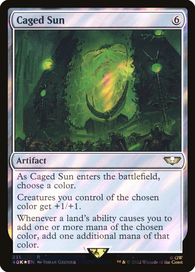 Caged Sun card front