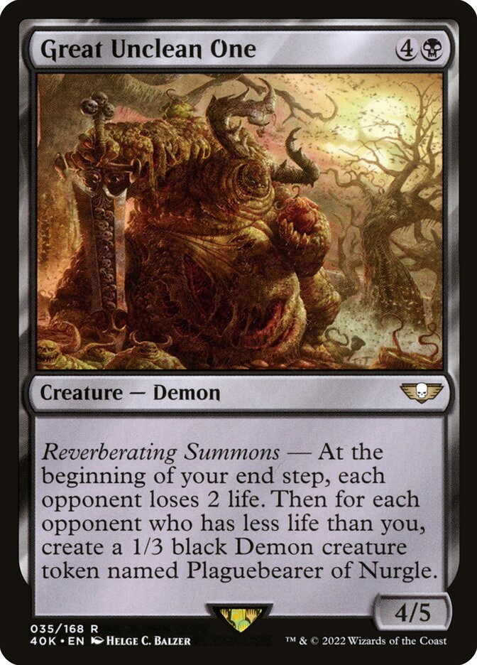 Great Unclean One card front
