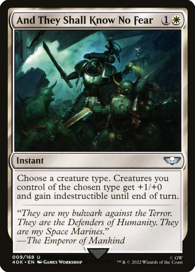 And They Shall Know No Fear card front