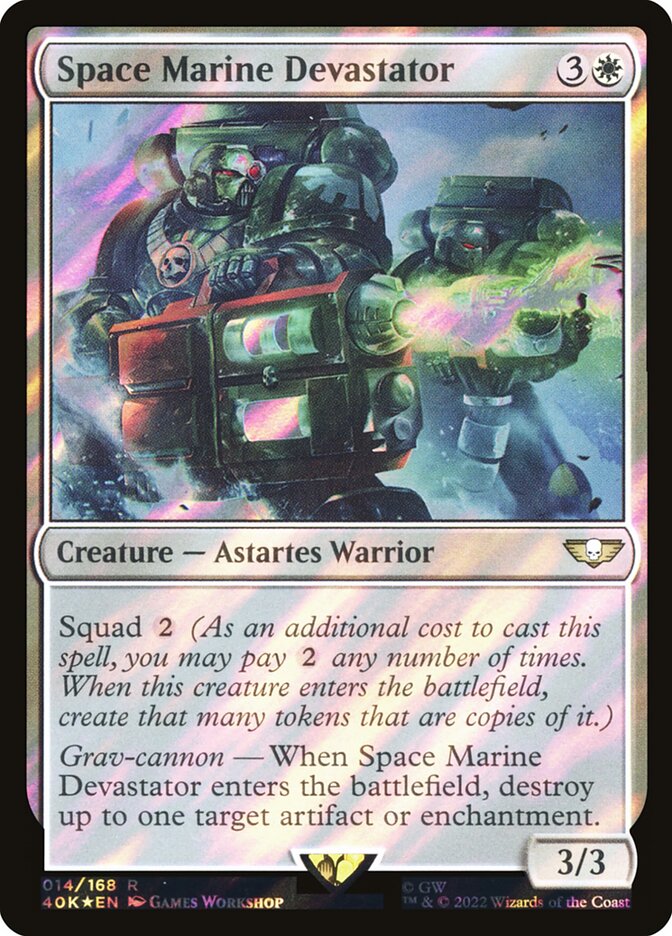 Space Marine Devastator card front