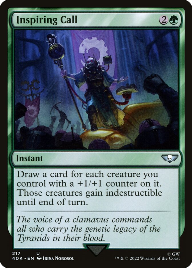 Inspiring Call card front