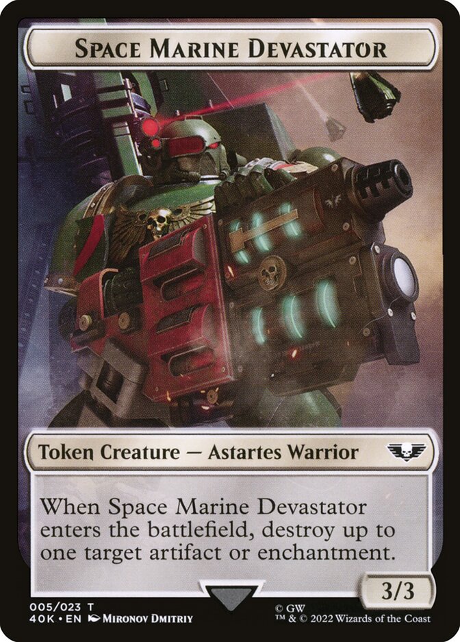 Space Marine Devastator card front