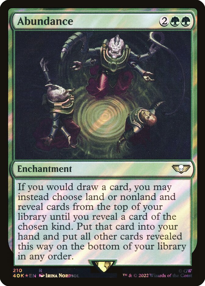 Abundance card front