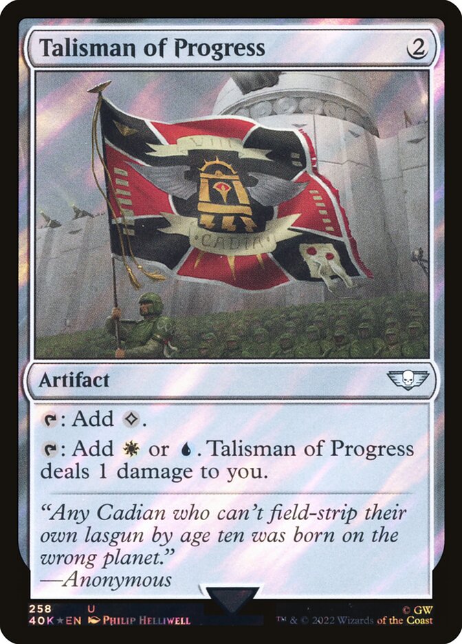 Talisman of Progress card front