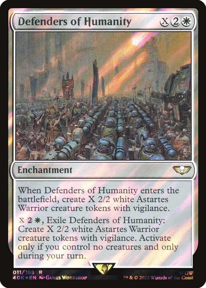 Defenders of Humanity card front