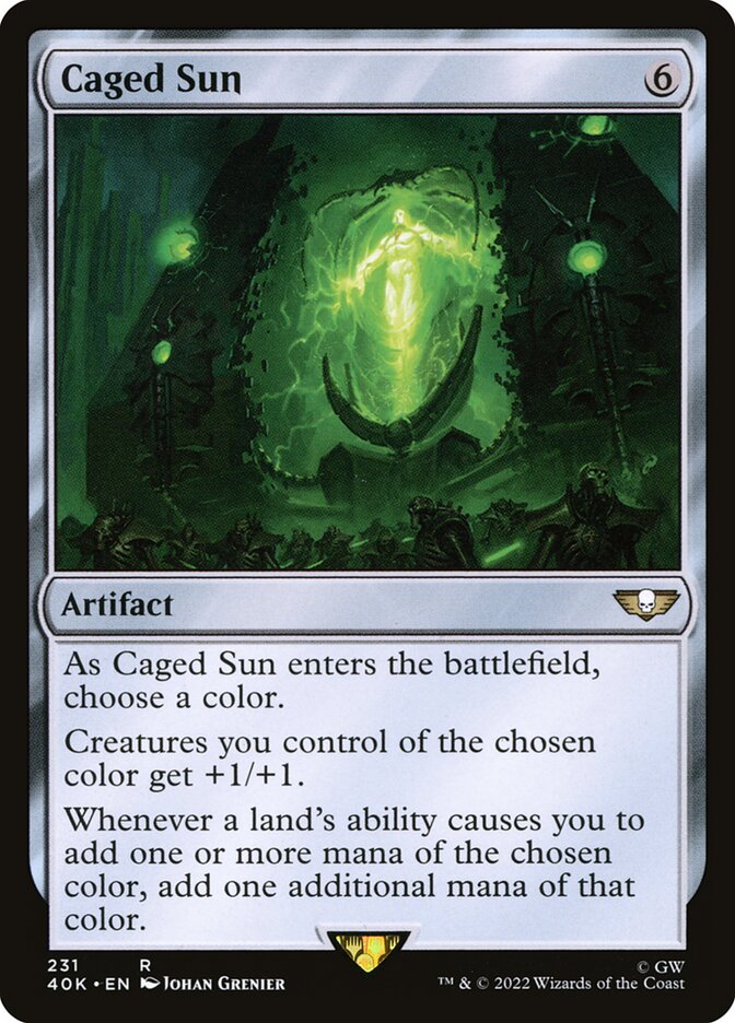 Caged Sun card front