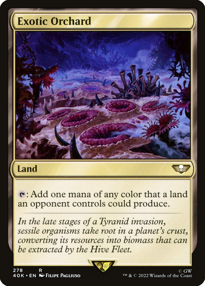 Exotic Orchard card front