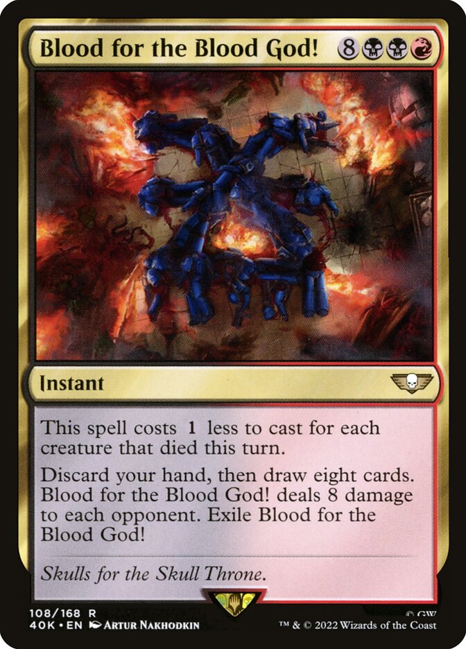 Blood for the Blood God! card front