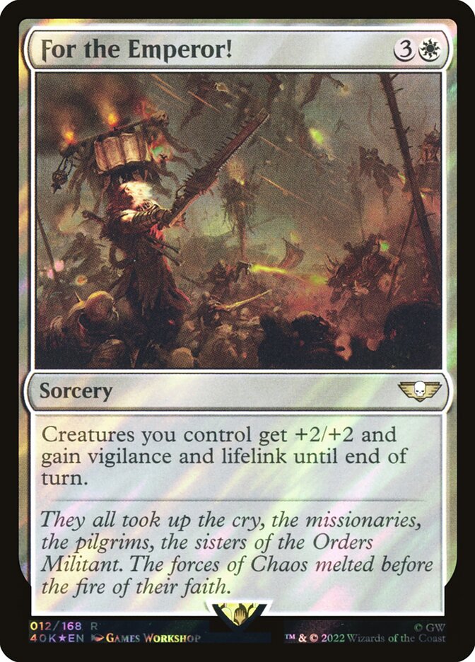 For the Emperor! card front