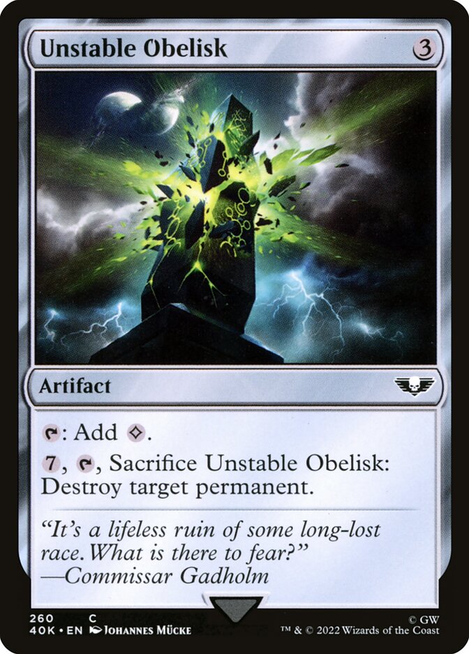 Unstable Obelisk card front