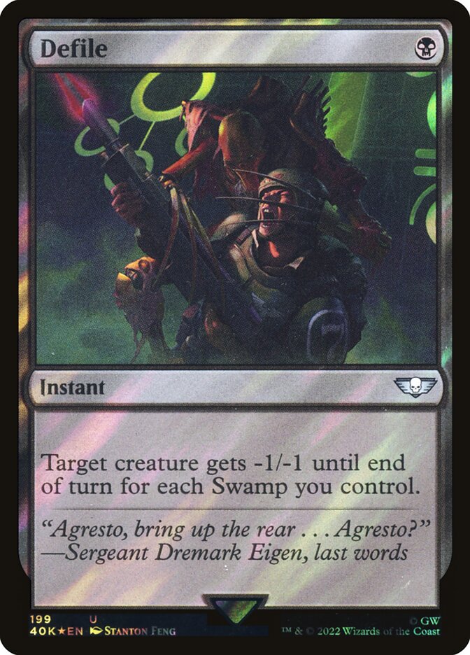 Defile card front