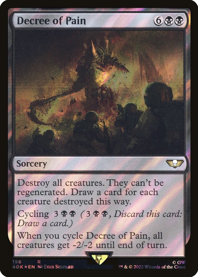 Decree of Pain card front